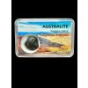 Australite "button" in box 2,71g – Kalgoorlie, Western Australia