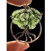 Silber Moldavit Anhänger 10g – Baum des Lebens