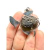 Silber Moldavit Anhänger 7,7g – Fisch