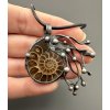 Pendant with ammonite
