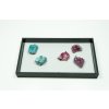 Kunststofftablett für Schmuck oder Mineralien mit Samtunterlage