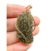 Gold moldavite pendant 6,4g