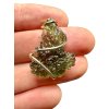 Gold moldavite pendant