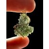 Gold moldavite pendant