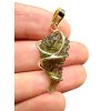 Gold Moldavit Anhänger 2,8g
