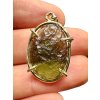 Gold Moldavit Anhänger 2,8g