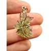 Gold moldavite pendant