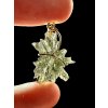 Gold moldavite pendant