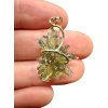 Gold moldavite pendant