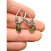 Silver moldavite earrings 1,8g