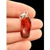 Silver amber pendant