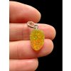 Silver faceted precious opal pendant