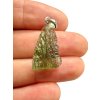 Silver moldavite pendant