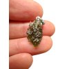 Silver moldavite pendant