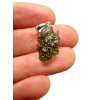 Silver moldavite pendant