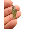 Silver moldavite pendant