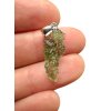 Silver moldavite pendant