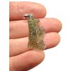 Silver moldavite pendant