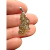 Silver moldavite pendant