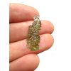 Silver moldavite pendant
