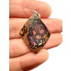 Silver pendant from Australian boulder opal