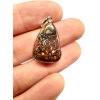 Silver pendant from Australian boulder opal
