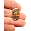 Silver pendant from Australian boulder opal