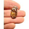 Silver pendant from Australian boulder opal