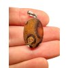 Silver pendant from Australian boulder opal