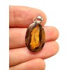 Silver pendant from Australian boulder opal