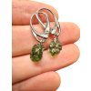 Silver moldavite earrings 2g