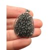 Stříbrný přívěsek ze slovenského obsidiánu 7,9g