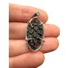 Silver pendant made from carpathian obsidian 2,1g