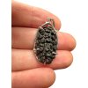 Silver pendant made from carpathian obsidian 2,1g