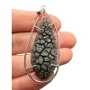 Silver pendant made from carpathian obsidian 6,7g