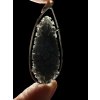 Silver pendant made from carpathian obsidian 6,7g