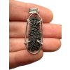Silver pendant made from carpathian obsidian 2,5g