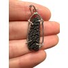 Silver pendant made from carpathian obsidian 2,5g