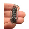 Silver pendant made from carpathian obsidian 2,6g