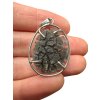 Silver pendant made from carpathian obsidian 4,2g