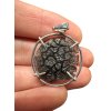 Silver pendant made from carpathian obsidian 4,4g