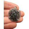 Silver pendant made from carpathian obsidian 4,4g