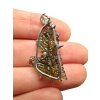 Silver moldavite pendant 2,4g from Maly Chlum