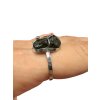 Silver ring with moldavite size 62
