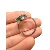 Silver ring with moldavite size 62