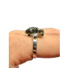 Silver ring with moldavite size 62