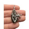 Silver moldavite pendant with gold-plated elements 5,5g