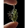 Silver moldavite pendant with gold-plated elements 5,5g