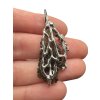 Silver moldavite pendant with gold-plated elements 5g