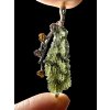 Silver moldavite pendant with gold-plated elements 5g